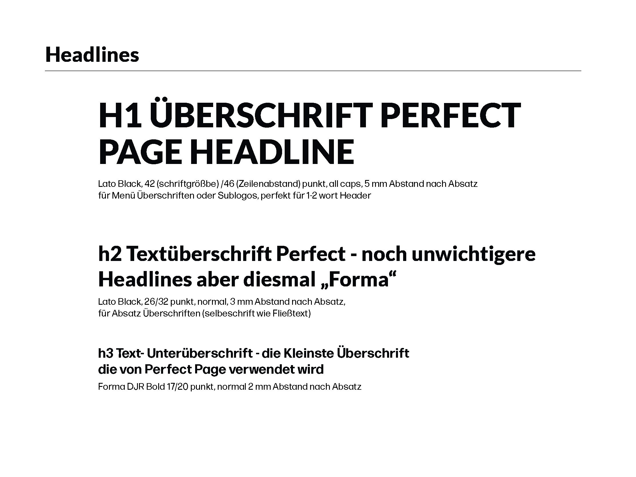 headline typography